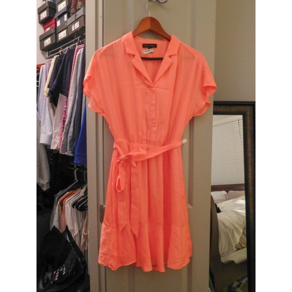 Banana Republic Neon Coral Dress